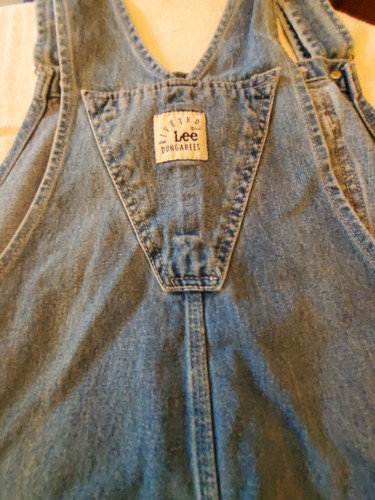 Vintage Lee Overall Dungaree Cotton Blue Denim A2 - Picture 10 of 16