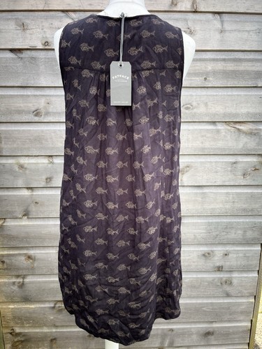 Fat Face Batik Fish Print Tunic Dress Size UK 10 Leightweight Pockets - Picture 3 of 12