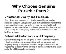 New Genuine Porsche Brake Pad Set 99135294902 / 991-352-949-02 OEM