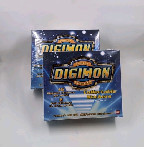 Digimon Coleccionable Booster Box Pegatinas Nuevo Sellado Set De 2 Envío Gratis