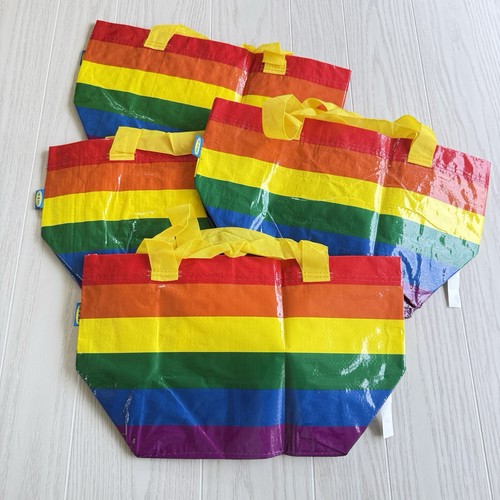 IKEA 4er Set Storstomma kleine Regenbogen Tragetaschen - wiederverwendbare Pride Taschen 404.848.35 - Bild 5 von 5