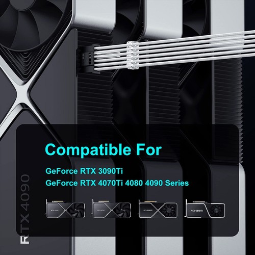 PCIe 5.0 Extension Cable 16 Pin (12+4) Male to PCIE 5.0 4x8 16 Pin to 4x8 Pin C - Photo 6/13