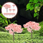 12pcs Diy Simulated Cherry Tree Decorations Desktop Sand Table Cherry Tree