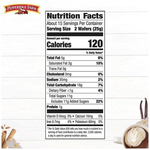 Pepperidge Farm 13,5 Unzen Französische Vanille Creme Gefüllt Pirouette Oblaten - Bild 3 von 9