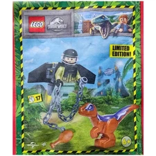 LEGO Jurassic World Jet Pack Ranger with Raptor Paper Bag 122332 (SEALED)