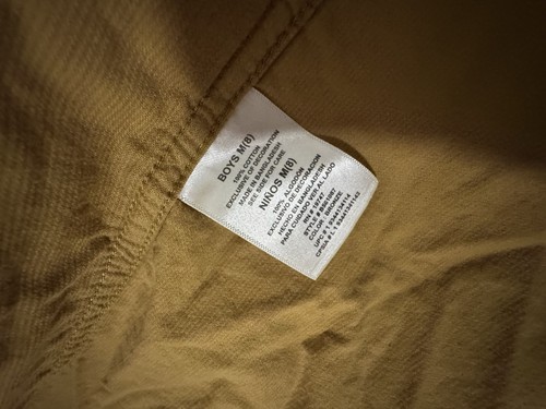 Wrangler Boys M (8) Corduroy Button Up Shirt Long Sleeve Mustard Yellow - Picture 3 of 7