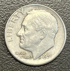 1958 - D 10C Roosevelt Dime 90 % Silver / Great For Hoarding