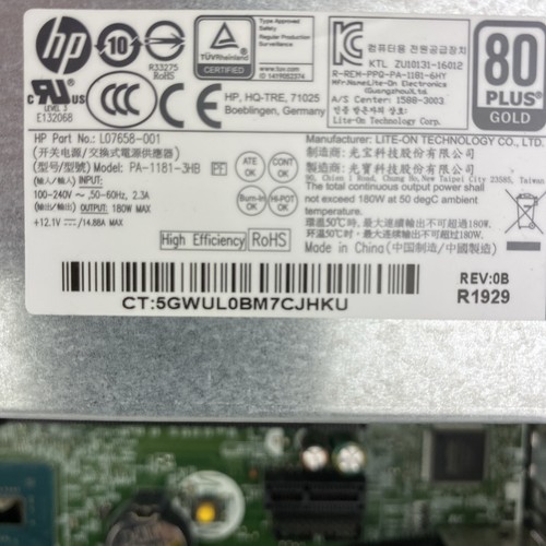 HP ProDesk 400 G6 SFF Desktop Intel 6 Core i5-9500 3.0GHz 1x8GB Ram No OS No HDD - Picture 15 of 15