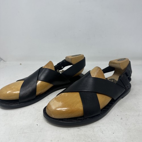 Beautiful and Clean Bottega Veneta Black Leather Sandals (e6) - Picture 2 of 7