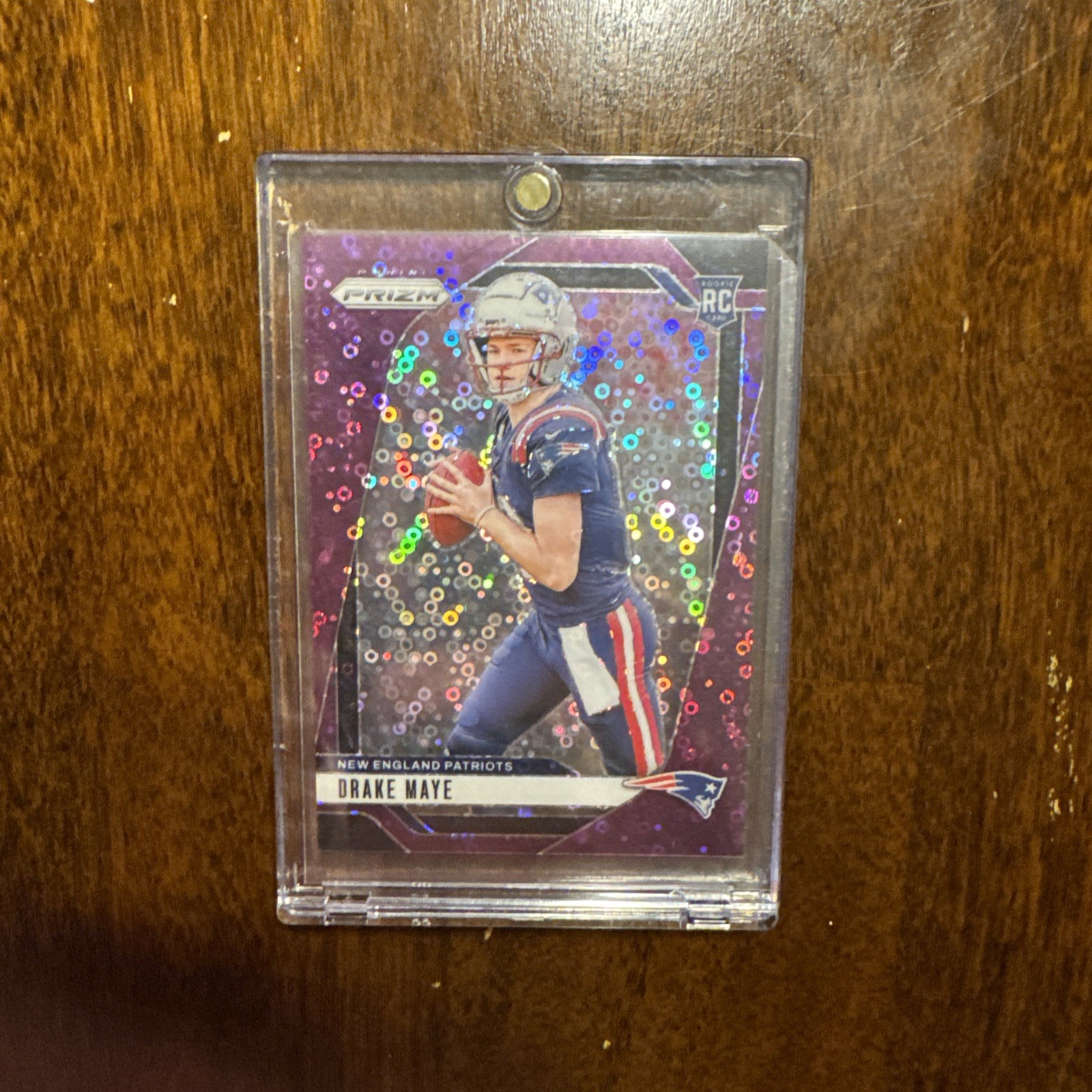 2024 Prizm Drake Maye #329 No Huddle PURPLE /49 Rookie RC SSP