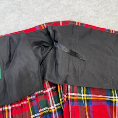 The Kilt Scottish Stewart Royal Tartan Size 30/32 Red Plaid Buckle Pleated - Picture 7 of 12