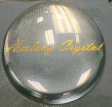 Amlong Crystal Half Sphere Magnifier Paper Weight