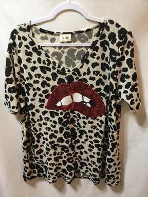BIB! Boutique Shirt NWOT Sequined Front Size XL
