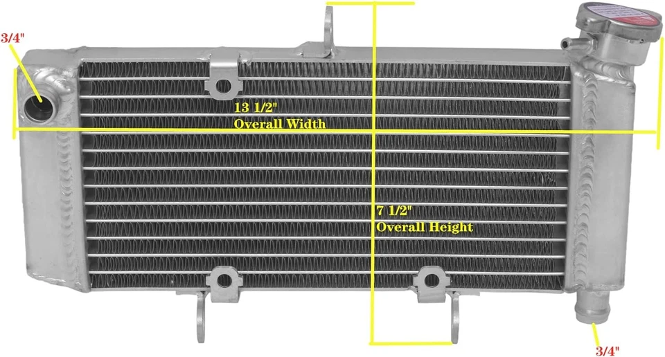 Motorcycle Full Aluminum Radiator For 2011-2013 2012 Honda CBR250R CBR 250 R - Изображение 2 из 4