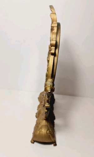Vintage Gold Colored Cherub Motif Plastic Swivel Dresser Mirror - Made in Hong K - Picture 20 of 21