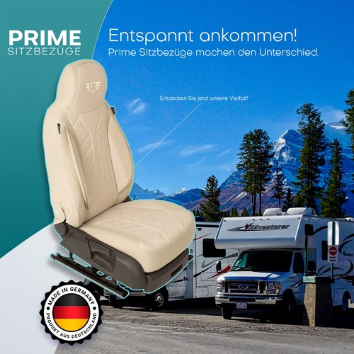 Fundas de asiento de autocaravana adecuadas para Kamp-Rite Campster (beige) - Imagen 10 de 13
