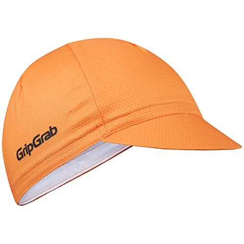 Lightweight UV-Protection Summer Cycling Cap for Helmets in Orange - Medium-Large Size