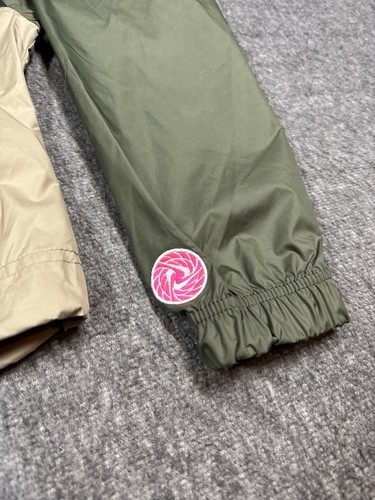 Nike Icon Clash Color block Anorak Jacket Womens Size S Black Khaki 1/2 Zip - Picture 2 of 17