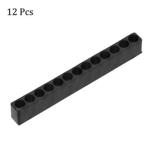 12pcs Plastic Hex Shank Screwdriver Bit Holder 13 Holes Drill Storage Case Black - Picture 3 of 5