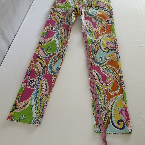 J. McLaughlin Jean Sz 0 Colorful Paisley Resort Vacation Beachy - Picture 7 of 9