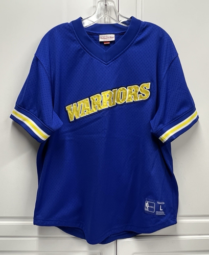 Mitchell & Ness Herren Golden State Warriors Mesh Trikot blau Large neu ohne Etikett
