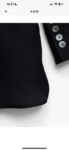 BNWT ZARA BLACK LONG BELTED SHIRT ZARA ICONS LIMITED EDITION - SIZE XS-S - Picture 4 of 4