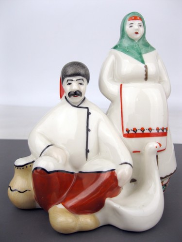 Ukrainian Cossack at market with goose porcelain figurine author Shulyak Ukraine - Picture 13 of 13
