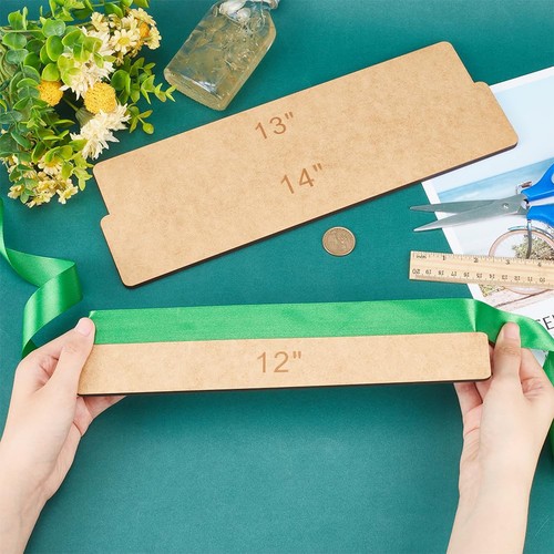2Pcs Ribbon Measuring Board 10" 12" 13" 14" Ribbon Tail Board Craft Board MDF... - Picture 3 of 6