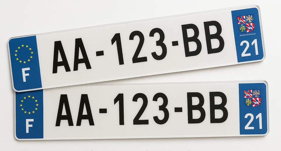 Plaque d’immatriculation France - Plexiglas anti_UV - auto homologuée 52x11 cm - Photo 4/4