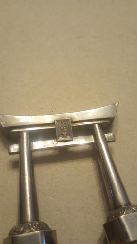 Salero japonés Shinto Torii Gate de plata esterlina vintage - 29 gramos - Imagen 12 de 12