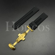 20 22 MM Black Soft Rubber Watch Strap Band Quick Release Sport Fits for Tudor