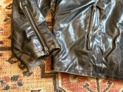 Levi's Faux Leather Hooded Jacket Coat Men's XXL Dark Brown Lined - Picture 5 of 9