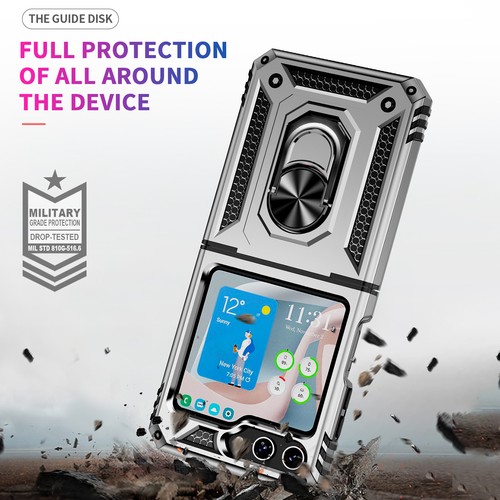 For Samsung Galaxy Z Flip 6 Flip 5 4 3 Shockproof Magnetic Ring Stand Case Cover - Bild 57 von 70