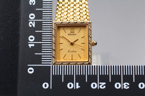 [Near MINT] Seiko Exceline 7321-6050 18mm Gold Quartz Women's Watch From JAPAN - Imagen 10 de 10
