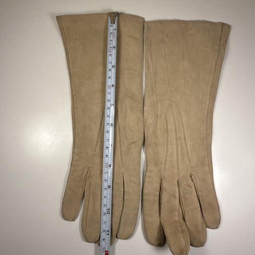 Konvolut 5 50er 60er Vintage Damen weiche Wildleder Leder Handschuhe Kislav Frankreich - Bild 10 von 24