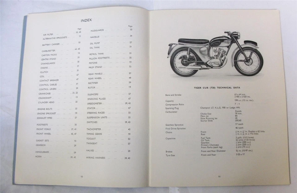 TRIUMPH Tiger Cub A Range Illustrated Motorcycle Parts List 1961 #No.7 - Image 3 of 4