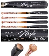 2022 Mike Trout Game Used Signed Homerun Bat PHOTMATCHED ANGELS