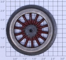Lionel SM-72X Red Spoked 2-3/8" Std. Gauge Electric Loco Super Motor Plain Wheel