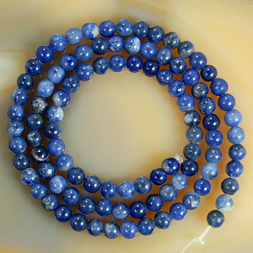 Cuentas redondas de sodalita azul natural 15,5" 4 mm 6 mm 8 mm 10 mm 12 mm tamaño elige - Imagen 2 de 6