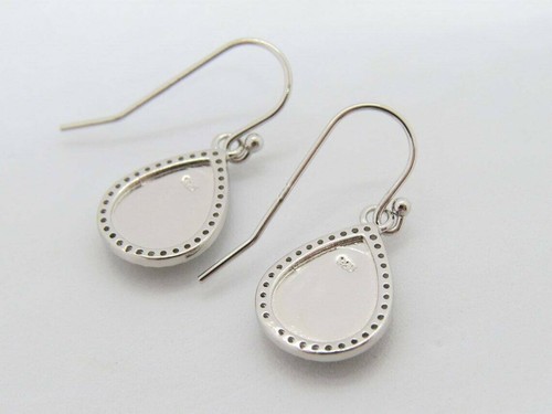 2.50 Ct Pear Cut Fire Opal Drop & Dangle Women's Earrings 14k White Gold Finish - Picture 7 of 12