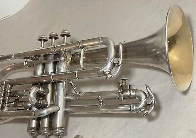 Antique 1905 silver plate C G Conn Elkhart cornet trumpet Antique 1905 silver plate C G Conn Elkhart cornet trumpet