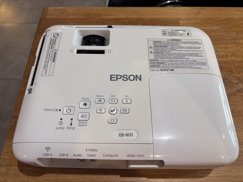 Epson EB-W31 3,200 Lumen HD Home Cinema Projector HDMI VGA Low Hours Used LCD - Picture 3 of 23