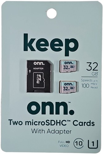 TWO 32GB microSDHC Cards +Adapter ONN Sealed (2x 32GB cards)  - Picture 3 of 3