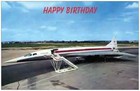 TWA Trans World Airlines Concorde Aircraft Special Edition  Birthday Card