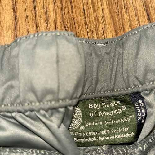 BSA Boy Scouts Youth Green Switchback Convertible Cargo Pants XL Unhemmed - Picture 2 of 5