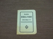 VINTAGE 1904 MASONIC DIRECTORY AMSTERDAM NY