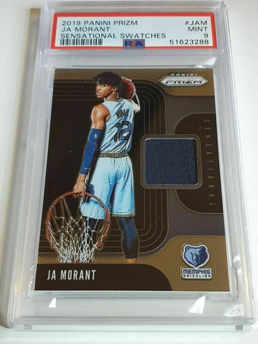 2019 Prizm Ja Morant Rookie #JAM Sensational Swatches Jersey Patch - PSA 9 - Picture 1 of 2