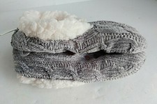 Ness Butter Toes Slipper Socks w Grips Gray and White Size M/L 8-10.5 15318