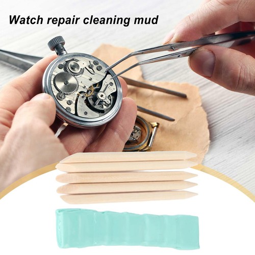 Watchmakers Movement Cleaning clay Removes Oil Pick Up Parts Jewels Watch Repair - Foto 6 di 12