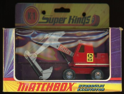 1970 Matchbox / Lesney Super Kings Die-Cast Model K-1 Hydraulic Excavator NIB